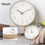 Rose Gold 12-Inch Silent Wall Clock