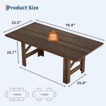 71" Farmhouse Dining Table for 6-8, Walnut