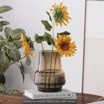 Modern 18 cm Amber Glass Flower Vase