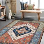 Lahome Boho 5x7 Machine Washable Area Rug