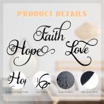Faith, Hope, Love Metal Wall Art Set