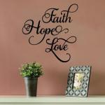 Faith, Hope, Love Metal Wall Art Set