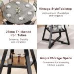Jocoevol Grey Round Dining Table for 4-6
