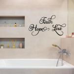 Faith, Hope, Love Metal Wall Art Set