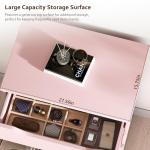 Pink Tall 5-Drawer Dresser with Hidden Storage