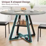 Jocoevol Grey Round Dining Table for 4-6