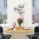 Faith, Hope, Love Metal Wall Art Set