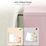 Pink Tall 5-Drawer Dresser with Hidden Storage