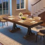 71-Inch Wooden Kitchen Table for 6-8 People