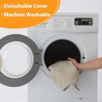 Beige Dining Chair Cushions with Washable Covers, Set of 4