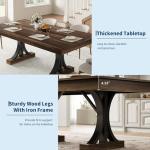 71-Inch Wooden Kitchen Table for 6-8 People
