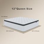Naruchu 12-Inch Queen Hybrid Mattress with Memory Foam