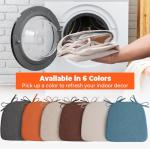 Beige 4-Pack 17" Chair Cushions with Ties