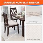 Beige 4-Pack 17" Chair Cushions with Ties