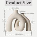 Nordic Boho Beige Ceramic Vase Set