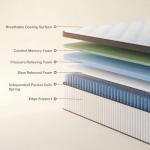 Naruchu 12-Inch Queen Hybrid Mattress with Memory Foam