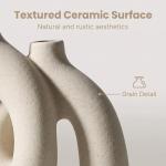 Nordic Boho Beige Ceramic Vase Set