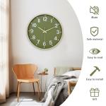 Green and Gold 8-Inch Silent Wall Clock