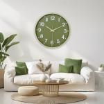 Green and Gold 8-Inch Silent Wall Clock
