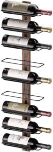 Wall-Mounted Wooden Wine Rack for 9 Bottles