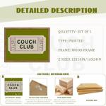 Retro Couch Club Ticket Wall Art Print