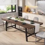 Extendable Industrial Dining Table for 6-8 People