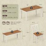 Farmhouse 6-Piece Dining Table Set in Walnut