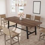 Extendable Industrial Dining Table for 6-8 People