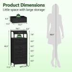 5-Drawer Dresser with Charging Station - Black Oak