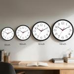 DAXSMY 8 Inch Silent Wall Clock - Black