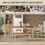 Farmhouse 6-Piece Dining Table Set in Walnut