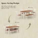 Farmhouse 6-Piece Dining Table Set in Walnut