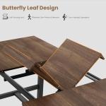 Extendable Industrial Dining Table for 6-8 People