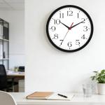 DAXSMY 8 Inch Silent Wall Clock - Black