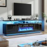 OneBliss 70" Electric Fireplace TV Stand with Storage