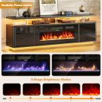 OneBliss 70" Electric Fireplace TV Stand with Storage