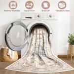 Boho Washable Area Rug for Living Spaces