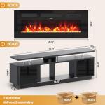 OneBliss 70" Electric Fireplace TV Stand with Storage