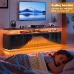 OneBliss 70" Electric Fireplace TV Stand with Storage