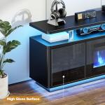 OneBliss 70" Electric Fireplace TV Stand with Storage