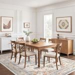 Boho Washable Area Rug for Living Spaces