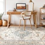 Boho Washable Area Rug for Living Spaces