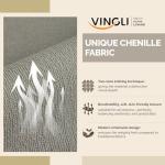 VINGLI 110" U-Shaped Sectional Couch, Blue