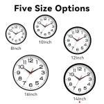 Silent Modern 35.6 cm Wall Clock for Any Room