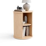 LINSY HOME Modern Round Fluted End Table