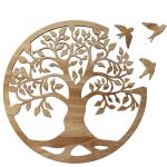 Tree of Life Wall Art with Birds, 12 Inch
