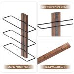 Wall-Mounted Wooden Wine Rack for 9 Bottles