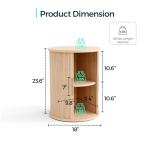 LINSY HOME Modern Round Fluted End Table