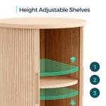 LINSY HOME Modern Round Fluted End Table