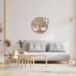 Tree of Life Wall Art with Birds, 12 Inch